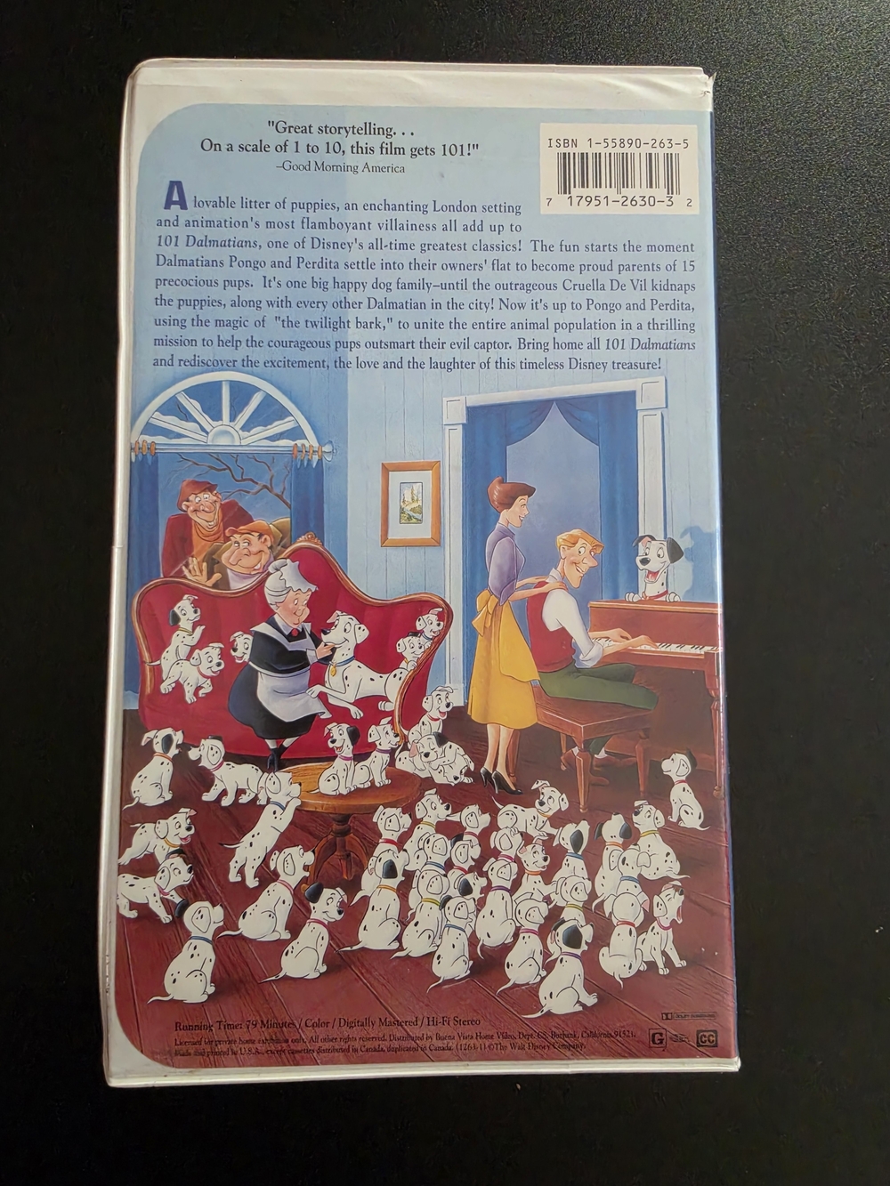 Walt Disney Classic 101 Dalmatians VHS Cover - Picture 2 of 4